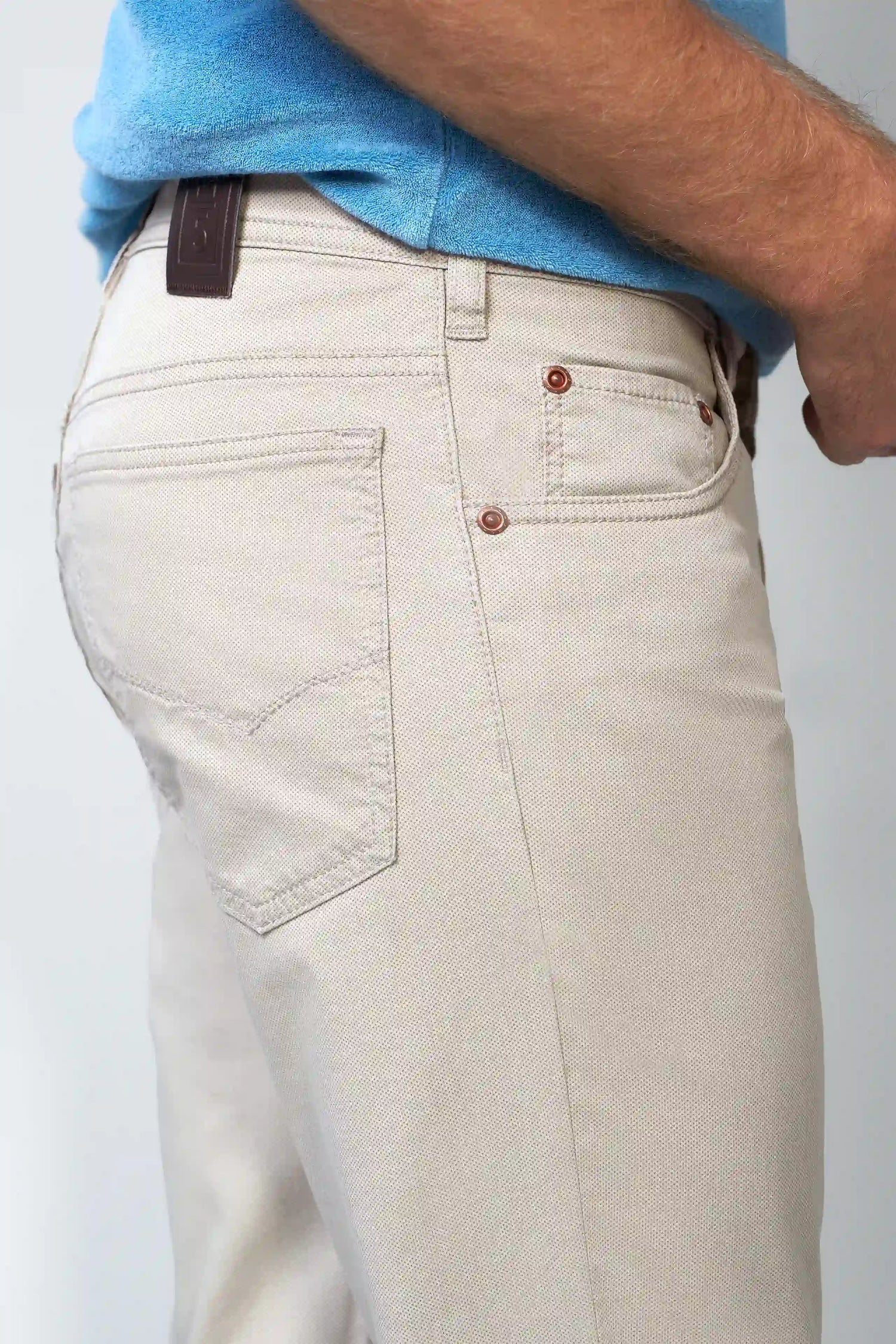 FIVE 1-6075 FIVE-POCKET TROUSERS WITH A MICRO PRINT