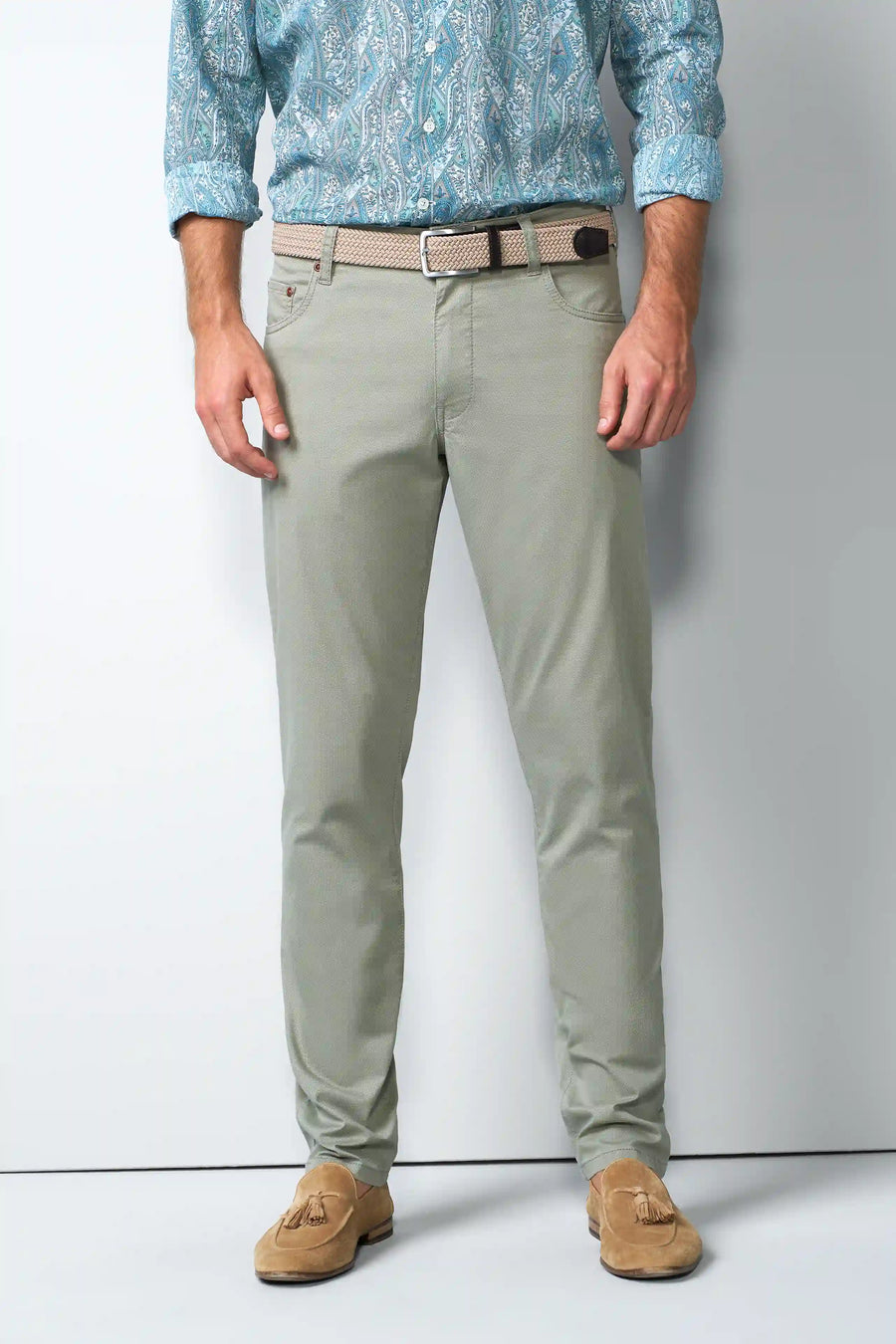 FIVE 1-6075 FIVE-POCKET TROUSERS WITH A MICRO PRINT