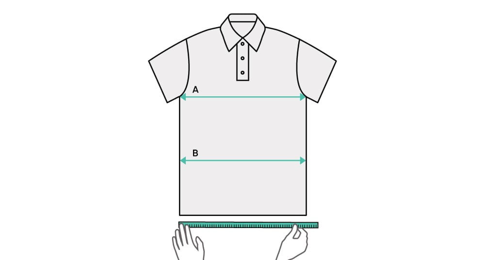 1. Measure chest and waist size